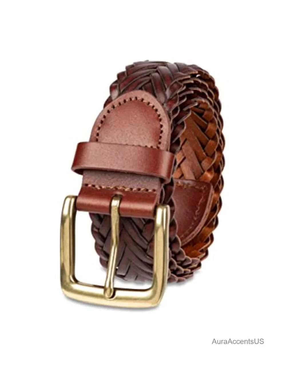 Men's Fully Adjustable Braided Casual Dress Belt 1.5